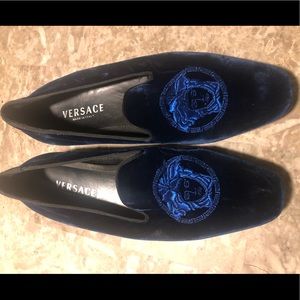 Versace blue loafers